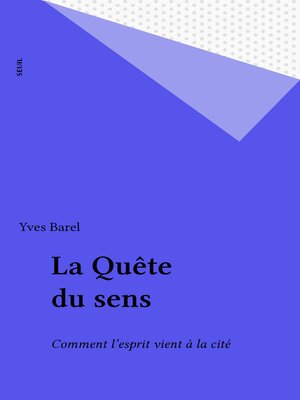 cover image of La Quête du sens
